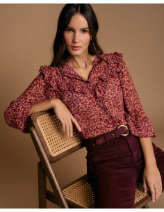 Camisa Volantes Estampado...