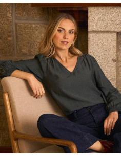 Blusa Ml Calado Brazo